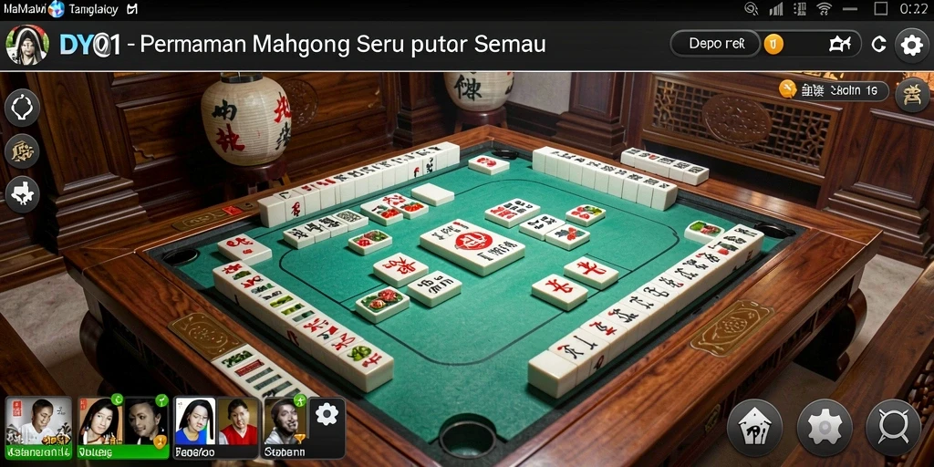 Gameplay menarik DY01 dengan tampilan Mahjong yang menawan.