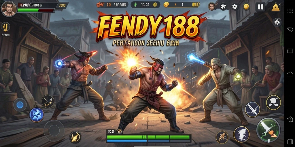 Tampilan seru dari gameplay pertempuran FENDY188 yang menegangkan.