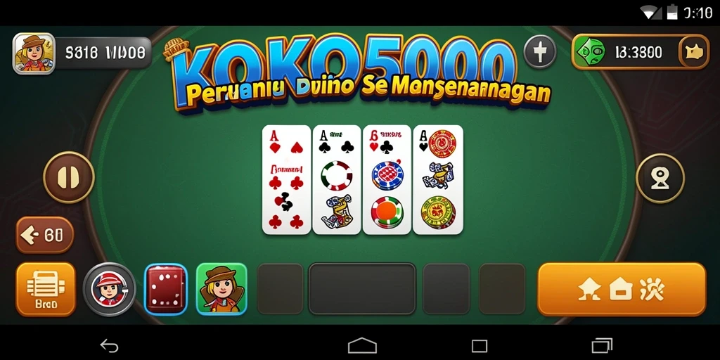 Tangkapan layar KOKO5000 menampilkan gameplay seru permainan Domino.