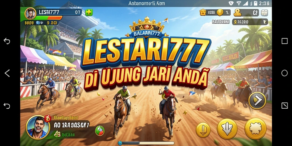 Tampilan gameplay Racing yang mendebarkan di LESTARI777.
