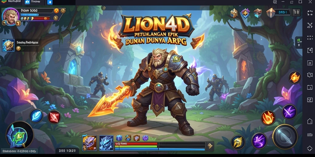 Tampilan gameplay ARPG mendebarkan di LION4D.