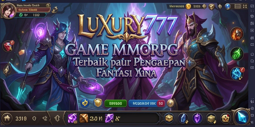 Tampilan gameplay menakjubkan dari LUXURY777 dalam dunia MMORPG.