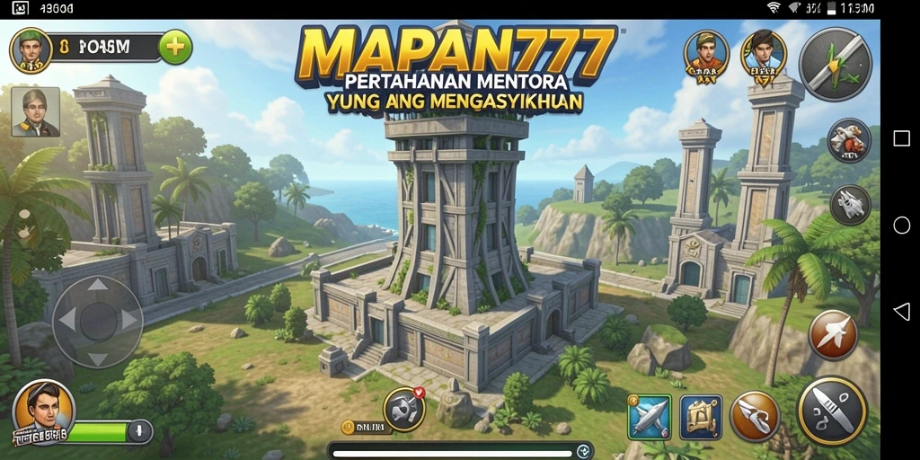 Tampilan gameplay MAPAN777 yang menarik dalam genre Tower Defense.
