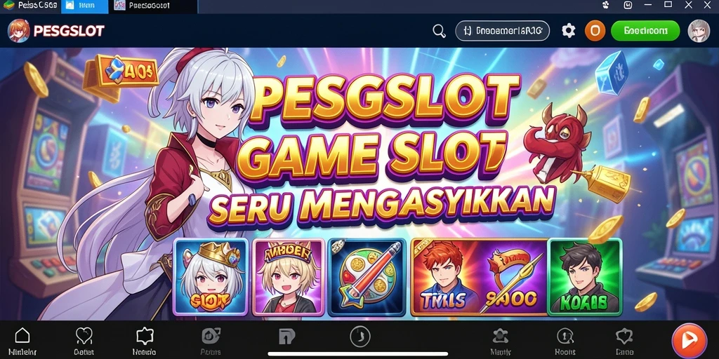 Tampilan gameplay seru dalam PESGSLOT dengan karakter anime.