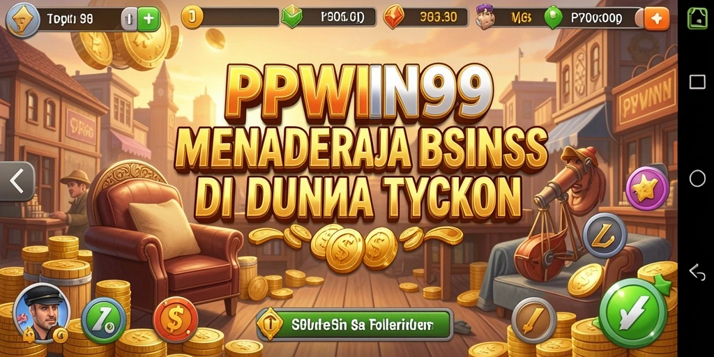 Screenshot gameplay PPWIN99 yang menunjukkan aksi manajemen bisnis yang seru.