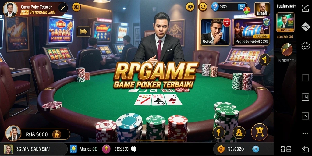Tampilan gameplay Poker yang seru dan realistis dalam RPGAME.